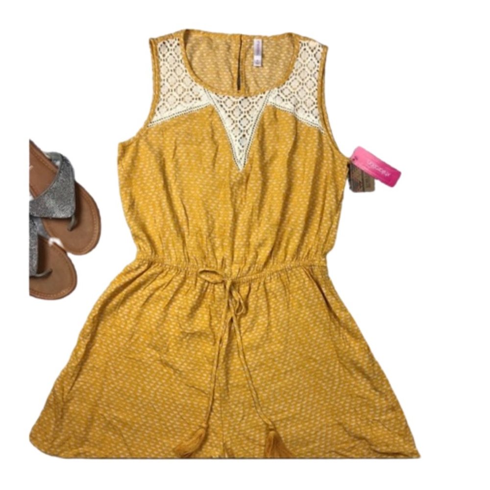 xhilaration | Women's Nomadic Soul Yellow Romper S